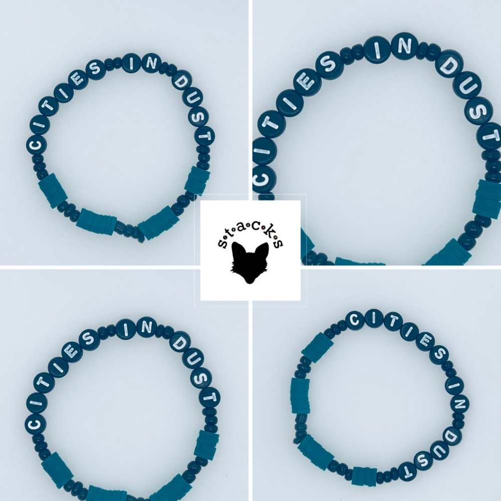 Cities in Dust Siouxsie Beaded OG Friendship Bracelet 80's New Wave Goth